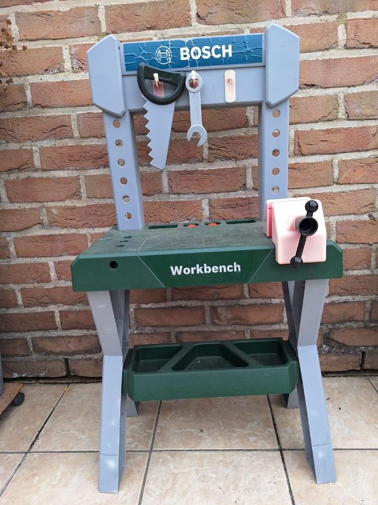 Bosch werkbank met allerlei toebehoren, Ophalen, Gebruikt
