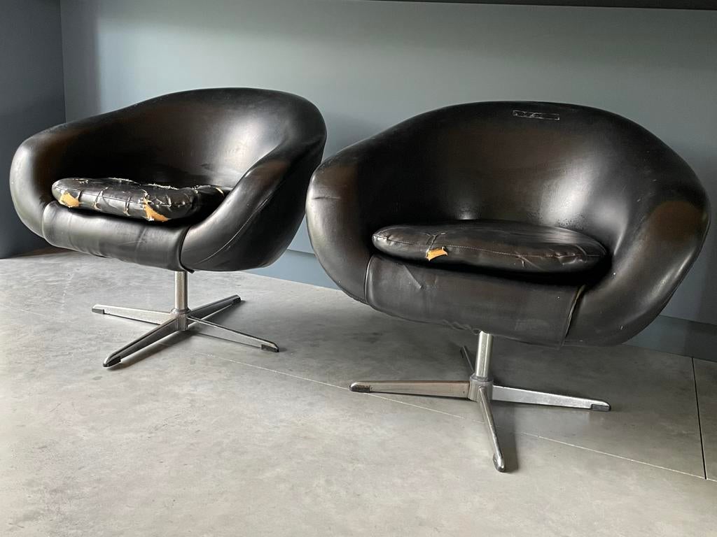 Vintage design kuipzetels, Huis en Inrichting, Zetels | Zetels, Ophalen, Gebruikt, Eenpersoons