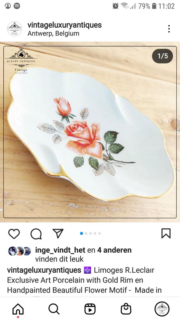 Limoges schaal, Antiek en Kunst, Ophalen of Verzenden