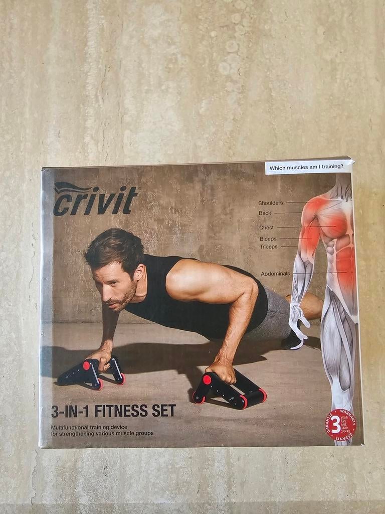 Set de fitness 3 en 1 Crivit, Sports & Fitness, Équipement de fitness, Enlèvement, Comme neuf