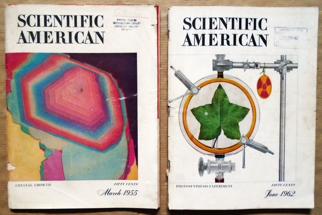 2 numéros 'Scientific American' - 1955/1962 - Am. Ambassade, Enlèvement ou Envoi, Autres sciences, Utilisé, Redactiecollectief
