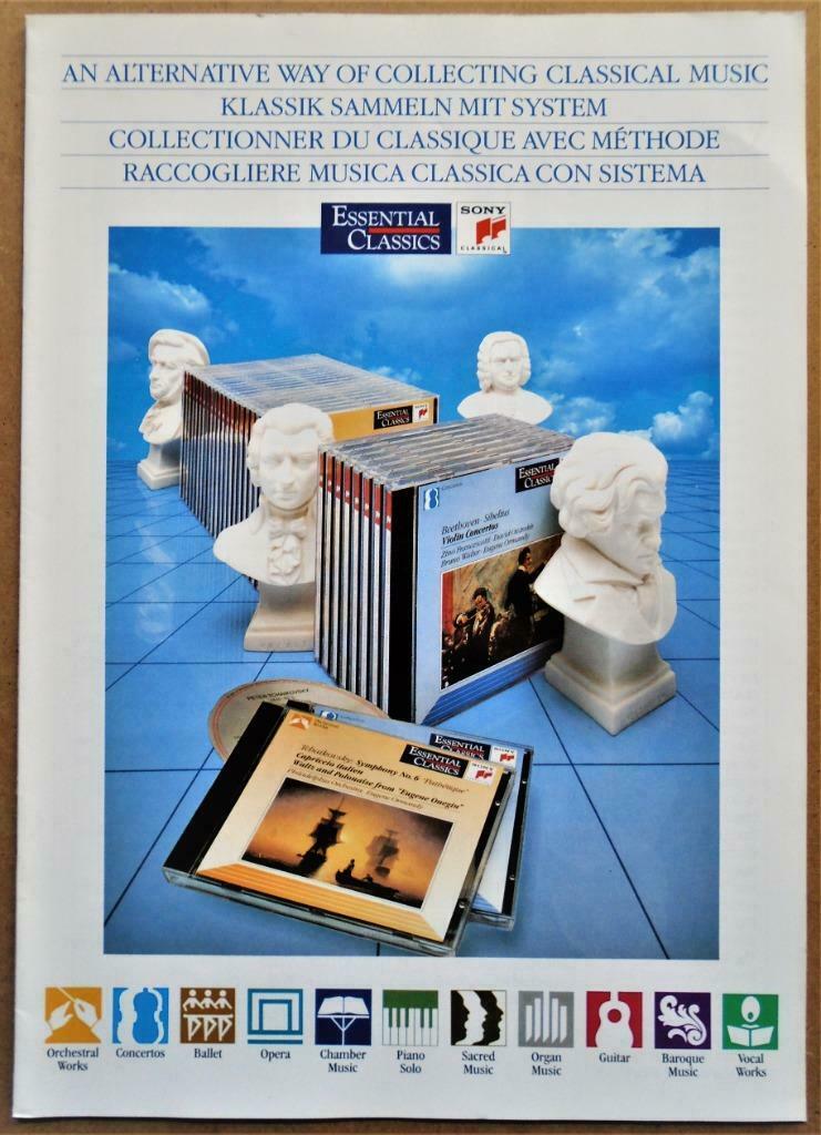 Essential Classics - Brochure Sony Classical - 1992, Tous les âges, Enlèvement ou Envoi