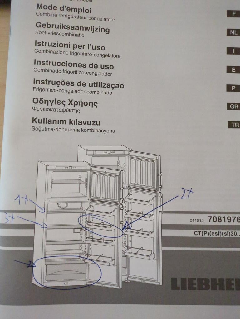 Accessoires Koelkast Liebherr CT-serie..., Ophalen of Verzenden, Gebruikt