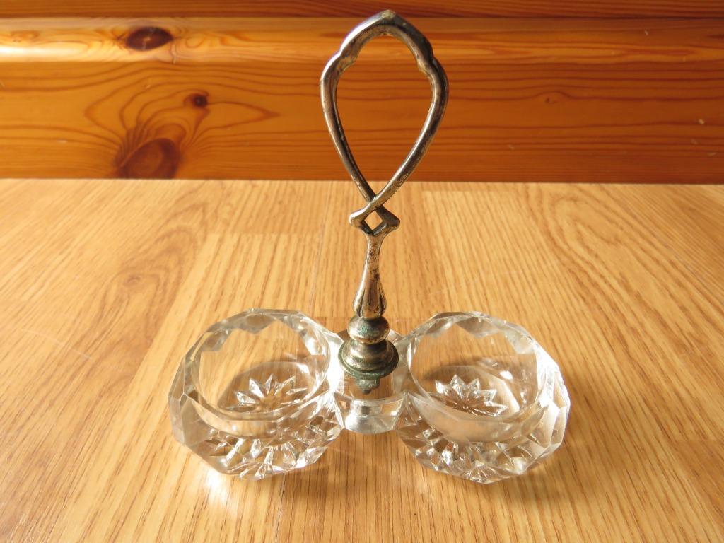 vintage saleron salière poivrière en cristal Baccarat, Antiek en Kunst, Antiek | Glaswerk en Kristal, Ophalen of Verzenden