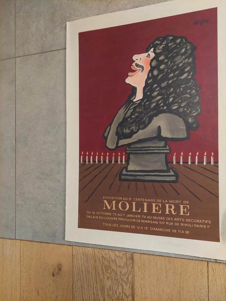 expo. 3è centenaire mort de Molière, R. Savignac, Antiek en Kunst, Kunst | Overige Kunst, Verzenden