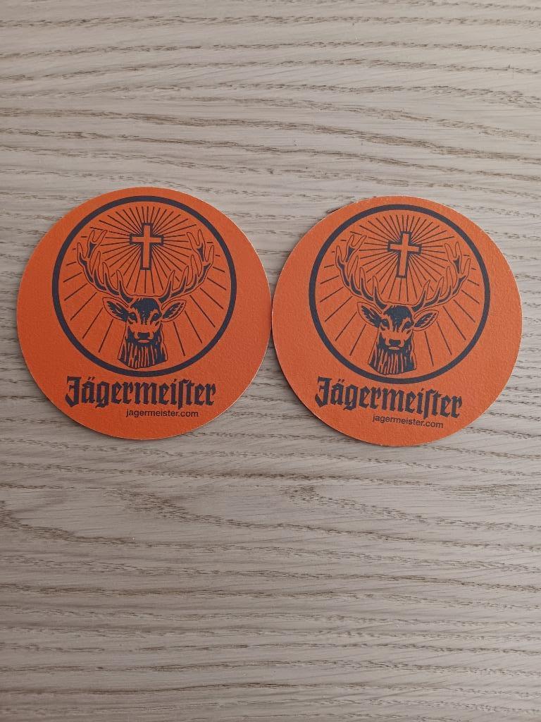 2 bierviltjes Jagermeister recto verso, Verzamelen, Merken en Reclamevoorwerpen, Ophalen of Verzenden, Gebruikt, Overige typen