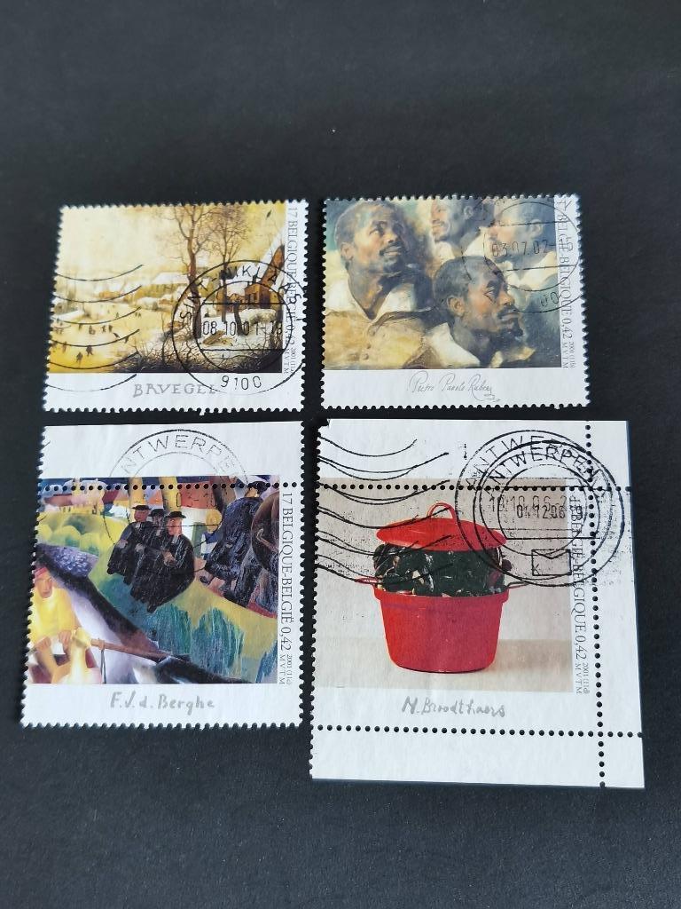 België 2001 - reeks kunst - uit boekje, Ophalen of Verzenden, Gestempeld, Kunst