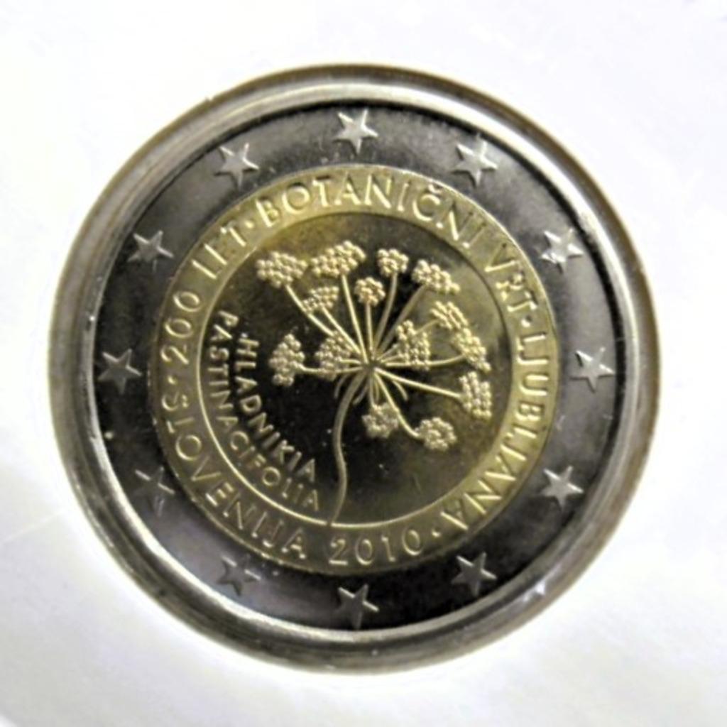 2 euro commémorative Slovénie 2010 jardin. UNC., Envoi, Slovénie, 2 euros, Monnaie en vrac