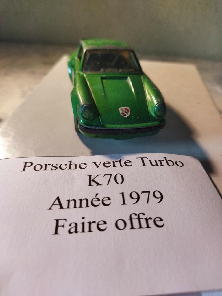 Porsche verte Turbo année 1979, Enlèvement ou Envoi, Utilisé, Voiture, Matchbox