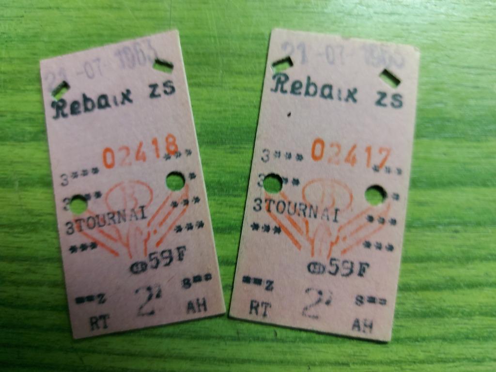billets de train 1963, Enlèvement ou Envoi, Utilisé, Train, Autres types