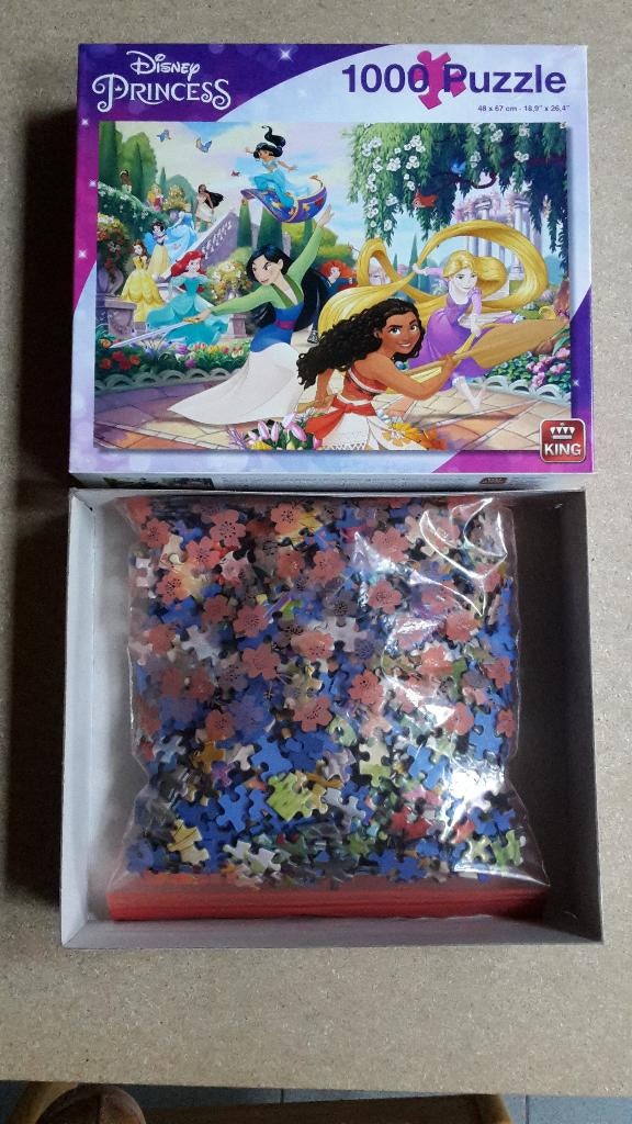 DISNEY PRINCESS PUZZEL 1000 stukjes, Enlèvement, 500 à 1500 pièces, Utilisé, Puzzle