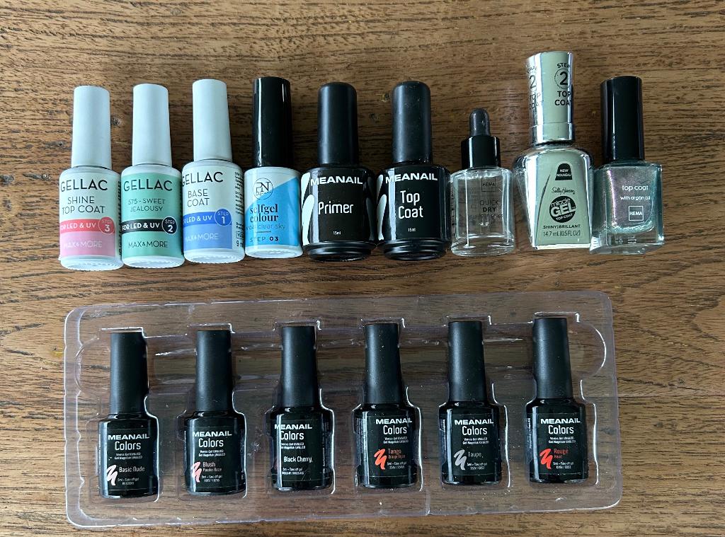 Lot producten gel nagellak, Ophalen of Verzenden, Gebruikt, Handen en Nagels
