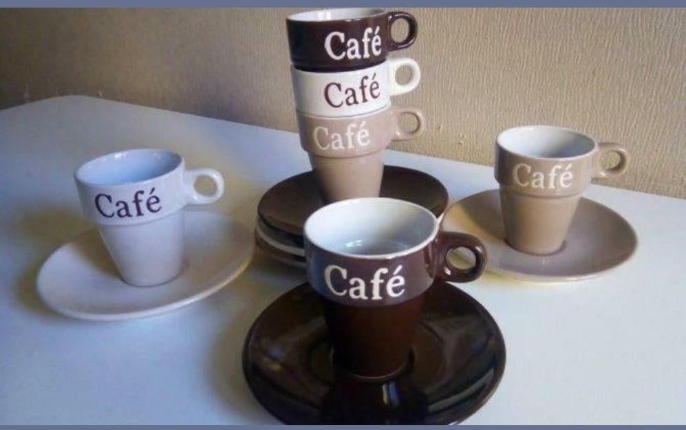 6 koffiekopjes, Ophalen of Verzenden, Zo goed als nieuw