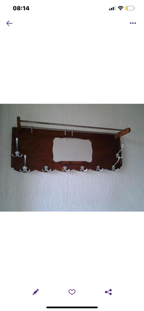Porte Manteau « Vintage » avec Porte Chapeau, Enlèvement, Comme neuf, Bois, 100 à 150 cm