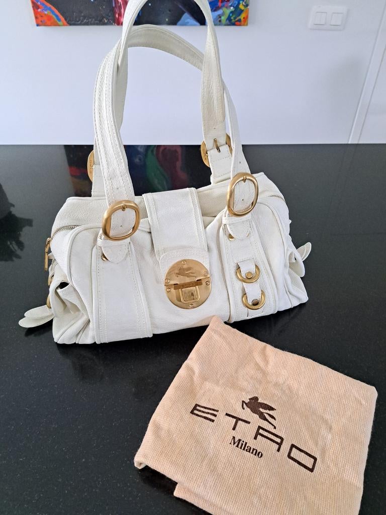 Handtas 🤍 Etro, Ophalen of Verzenden, Gebruikt, Wit, Handtas
