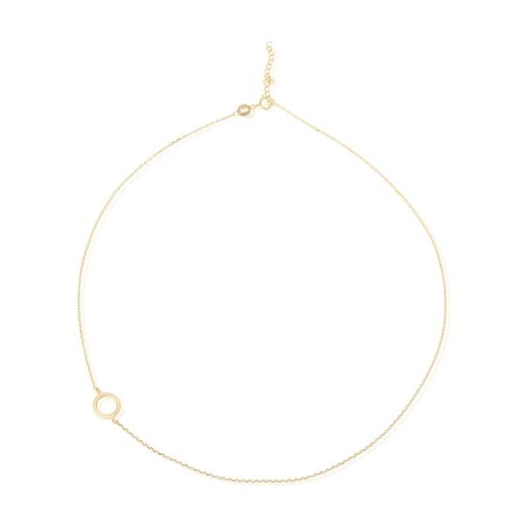 Collier cercle ouvert en argent plaqué or, Bijoux, Sacs & Beauté, Enlèvement ou Envoi, Neuf, Or, Argent