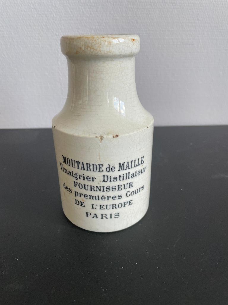 Antieke mosterdpot (Digoin de Sarreguemines), Ophalen of Verzenden