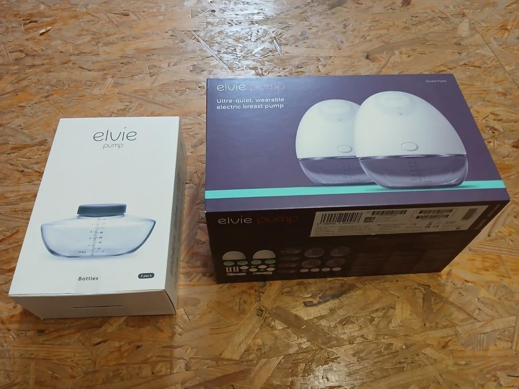 Dubbele kolf Elvie pump + 2 extra flesjes, Ophalen of Verzenden