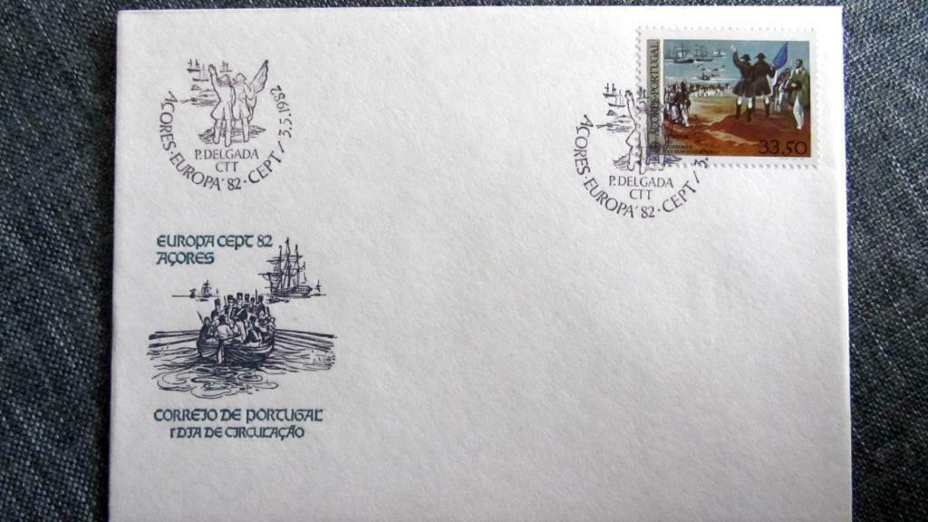 FIRST DAY COVER- THEMA EUROPA- AZOREN  1982, Ophalen of Verzenden, Gestempeld