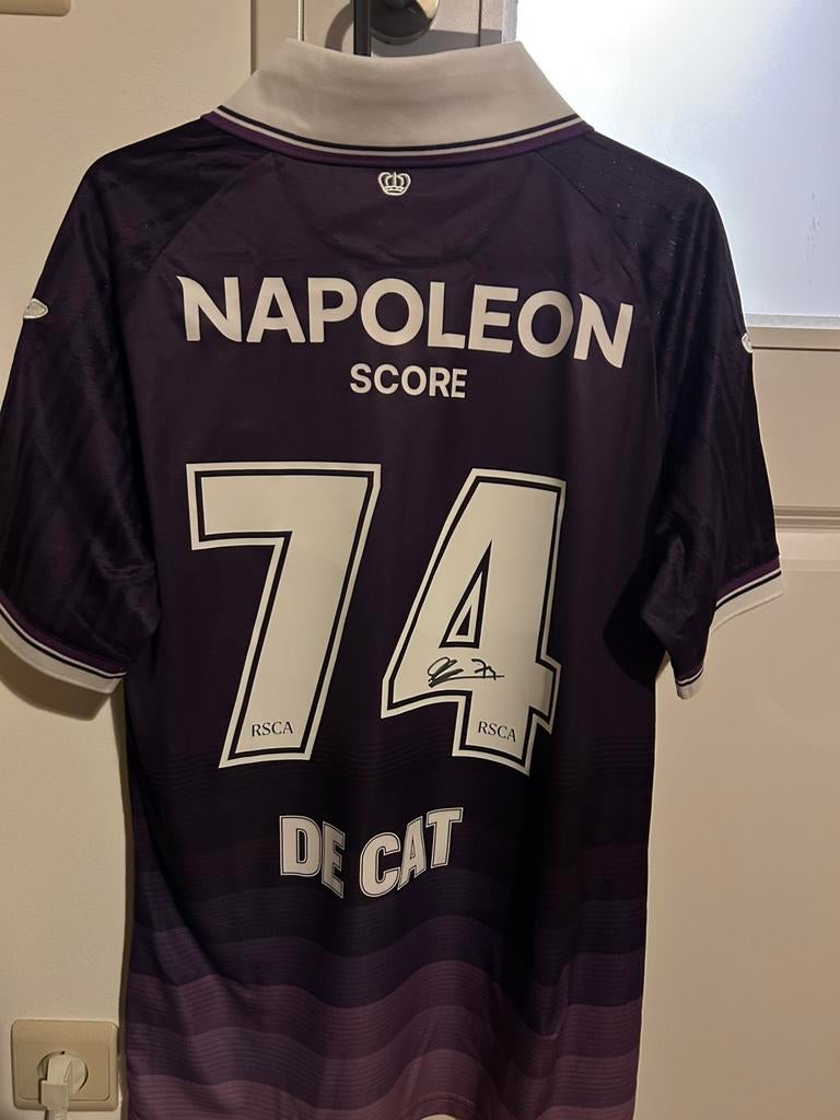 Signed shirt Nathan De Cat - maat M - Anderlecht, Ophalen, Nieuw, Shirt