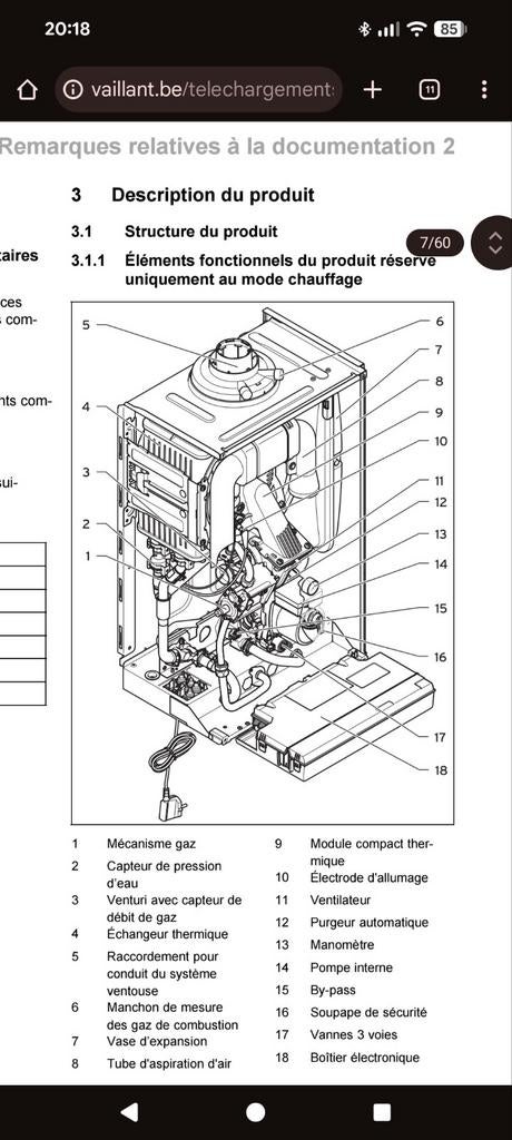 Vaillant ecoTEC plus 296 5-5R pieces, Enlèvement ou Envoi