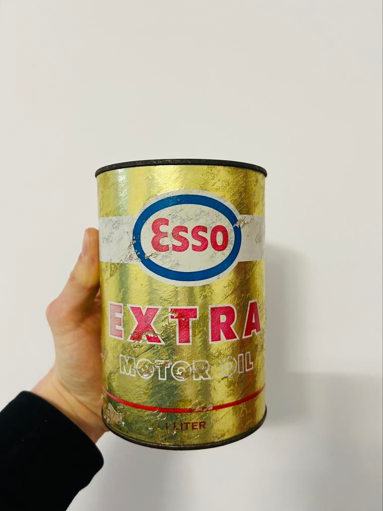Bidon d’huile Olieblik olie blik oil can Esso extra vintage, Enlèvement ou Envoi