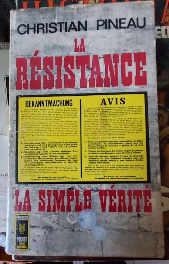 Livre la résistance, simple vérité, Enlèvement ou Envoi