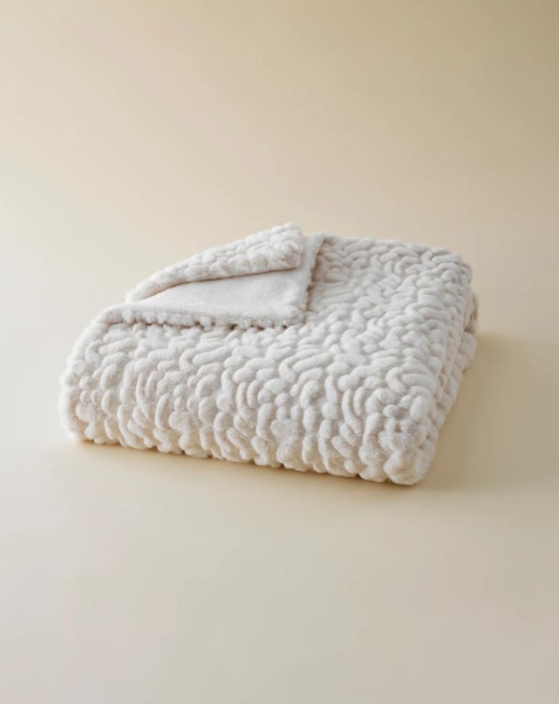 Plaids Cocooning Galet gris fleece deken/plaid NIEUW, Huis en Inrichting, Verzenden, Nieuw