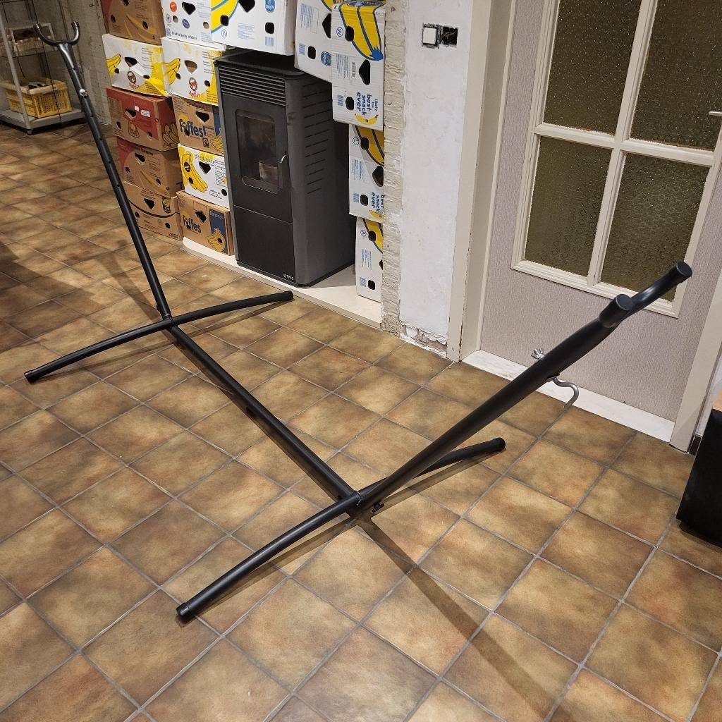 Zwarte standaard voor hangmat, Jardin & Terrasse, Hamacs, Enlèvement, Intérieur, Avec support