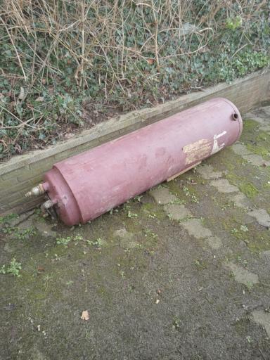 Dubbel wandige ijzer warm water boiler 200 Liter, Doe-het-zelf en Bouw, Ophalen, Gebruikt, Boiler