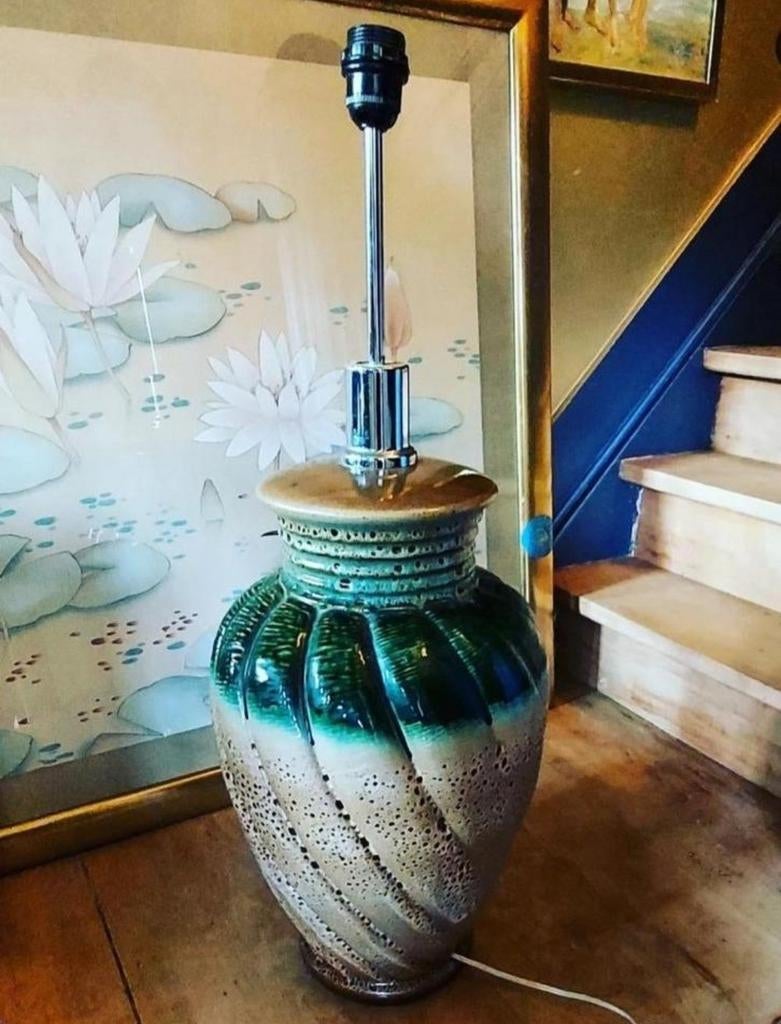 Vintage vloerlamp in keramiek, Antiek en Kunst, Antiek | Verlichting, Ophalen