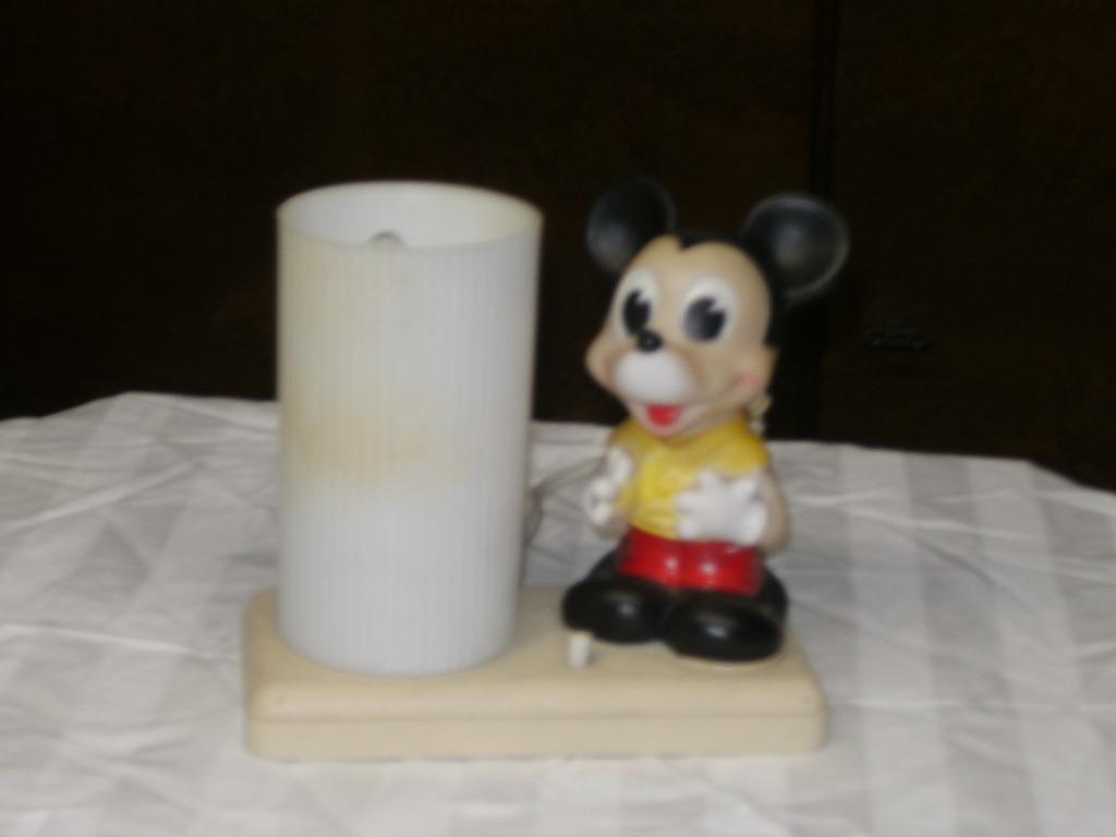 Vintage kinderlampje met Mickey Mouse, Enlèvement, Utilisé, Lampe