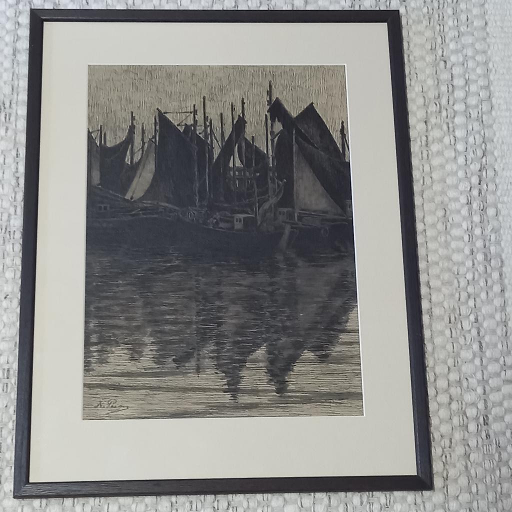 PEISER KURT , originele inkttekenning, Antiek en Kunst, Ophalen of Verzenden