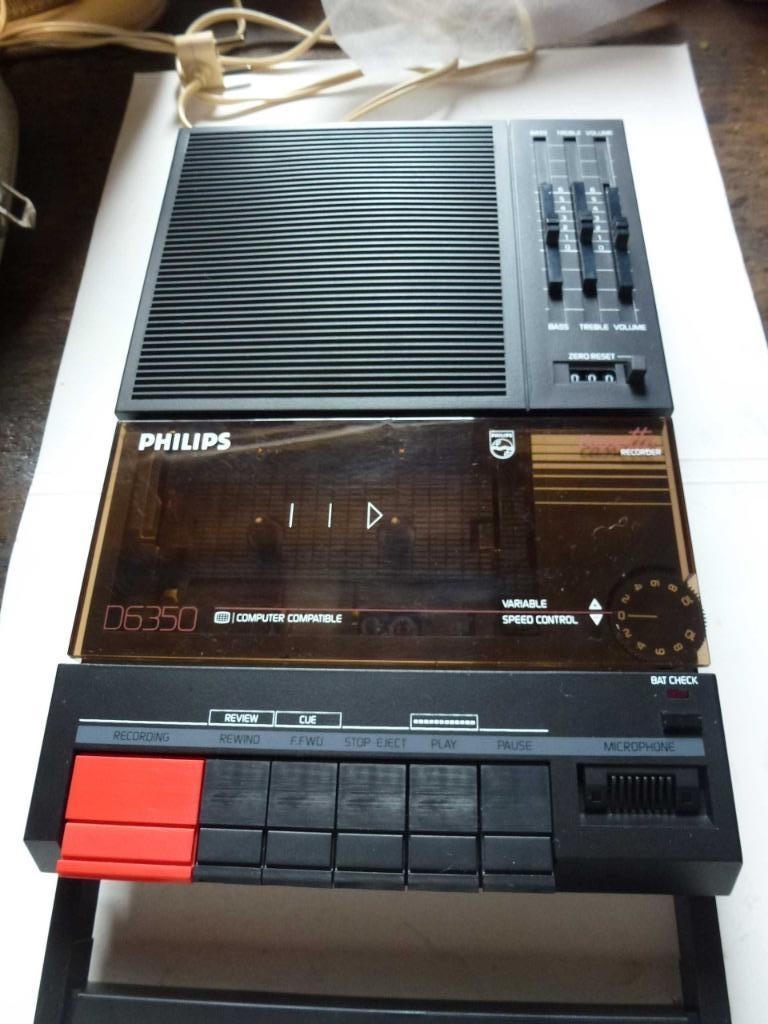 lecteur de K7 PHILIPS D 6350 (n°5) en panne, Enlèvement ou Envoi, Simple, Philips, Commandes tactiles