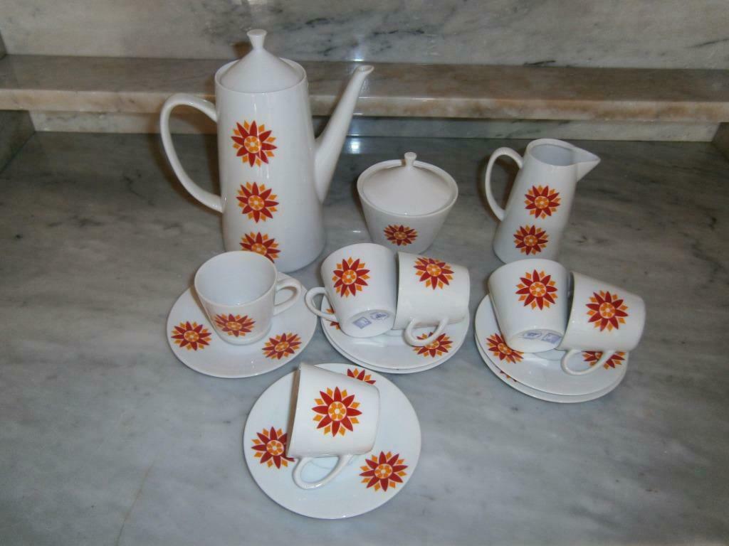 Vintage / Retro  Epiag koffieservies jaren 70, Gebruikt, Ophalen of Verzenden, Overige stijlen, Porselein