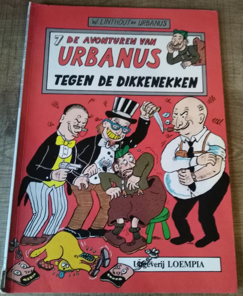 Urbanus nr. 7 - Tegen de dikkenekken (blauw-bruine uitgave), Eén stripboek, Ophalen of Verzenden, Gelezen