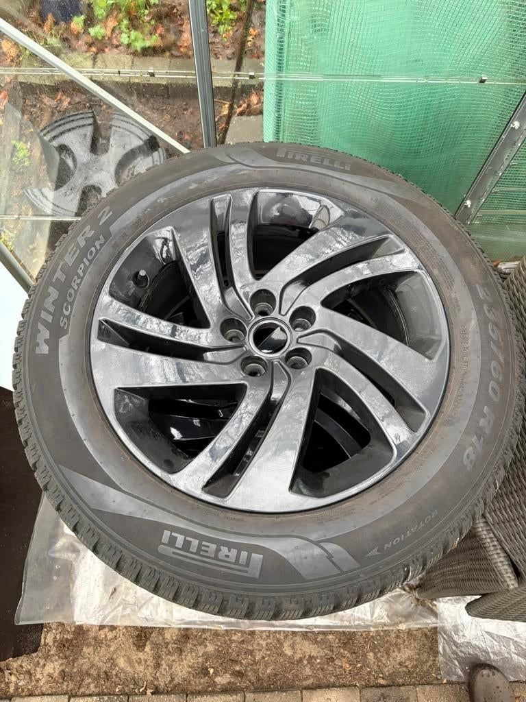 Set Land Rover velgen met winterbanden, Auto-onderdelen, Banden en Velgen, Ophalen, 18 inch, Gebruikt, Banden en Velgen