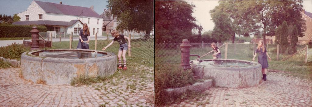 Bourseigne-Neuve, deux photos de la fontaine disparue, Collections, Enlèvement ou Envoi, Photo, Utilisé, Bâtiment