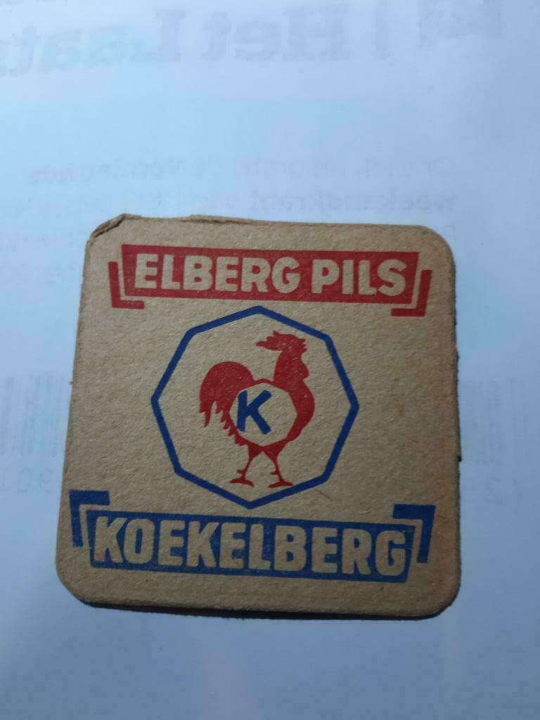 oude bierkaartje: Elberg Pils  Koekelberg, Ophalen of Verzenden