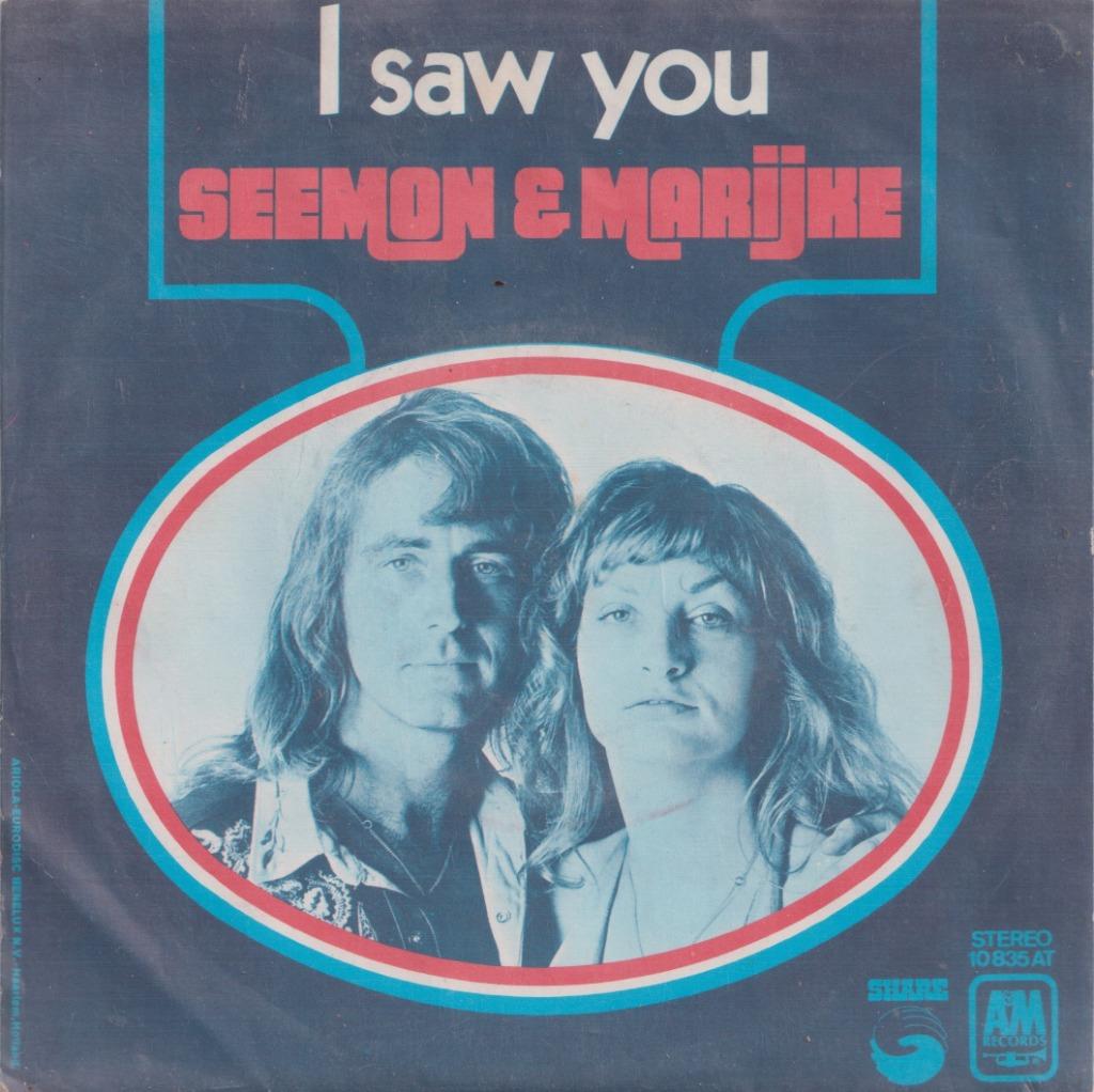 Seemon & Marijke – I saw you / The son of America - Single, Enlèvement ou Envoi, Utilisé, Pop