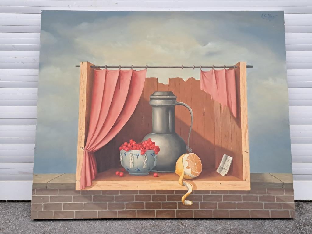 Huile sur panneau la fragilite des choses signe Carl prevot, Ophalen of Verzenden
