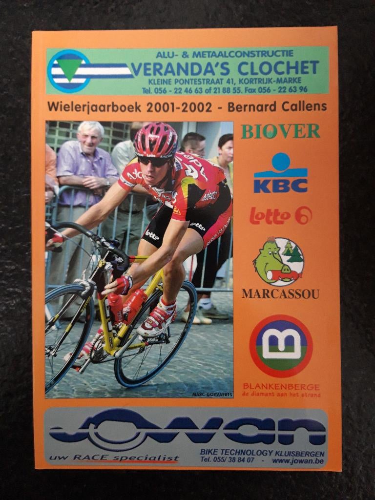 Wielerjaarboek 2001-2002 (cover Rik Verbrugghe) + 2 gratis, Verzenden, Nieuw, Bernard Callens, Lopen en Fietsen