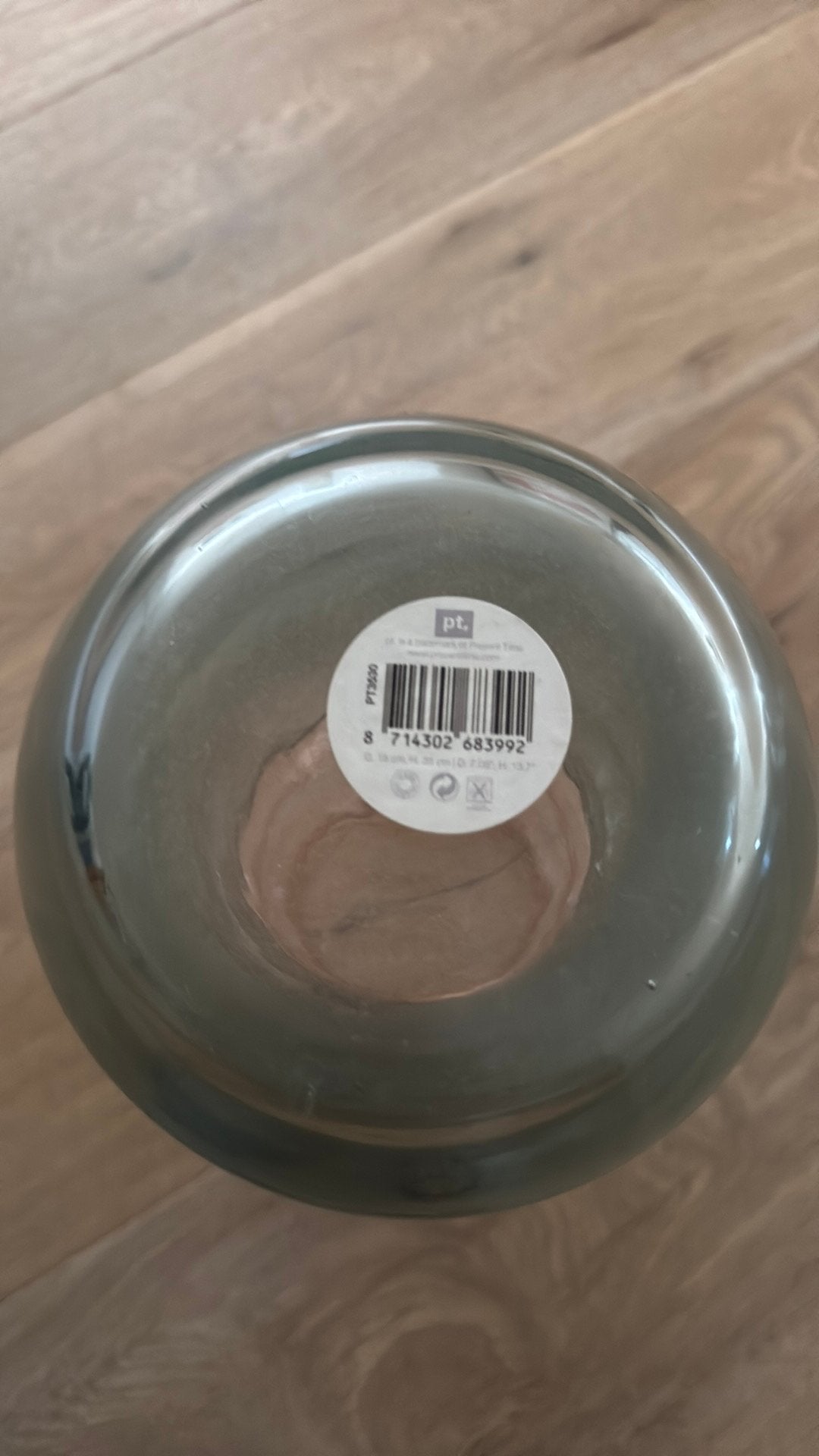 Vaas HK Living, Ophalen, Zo goed als nieuw, Blauw, Glas