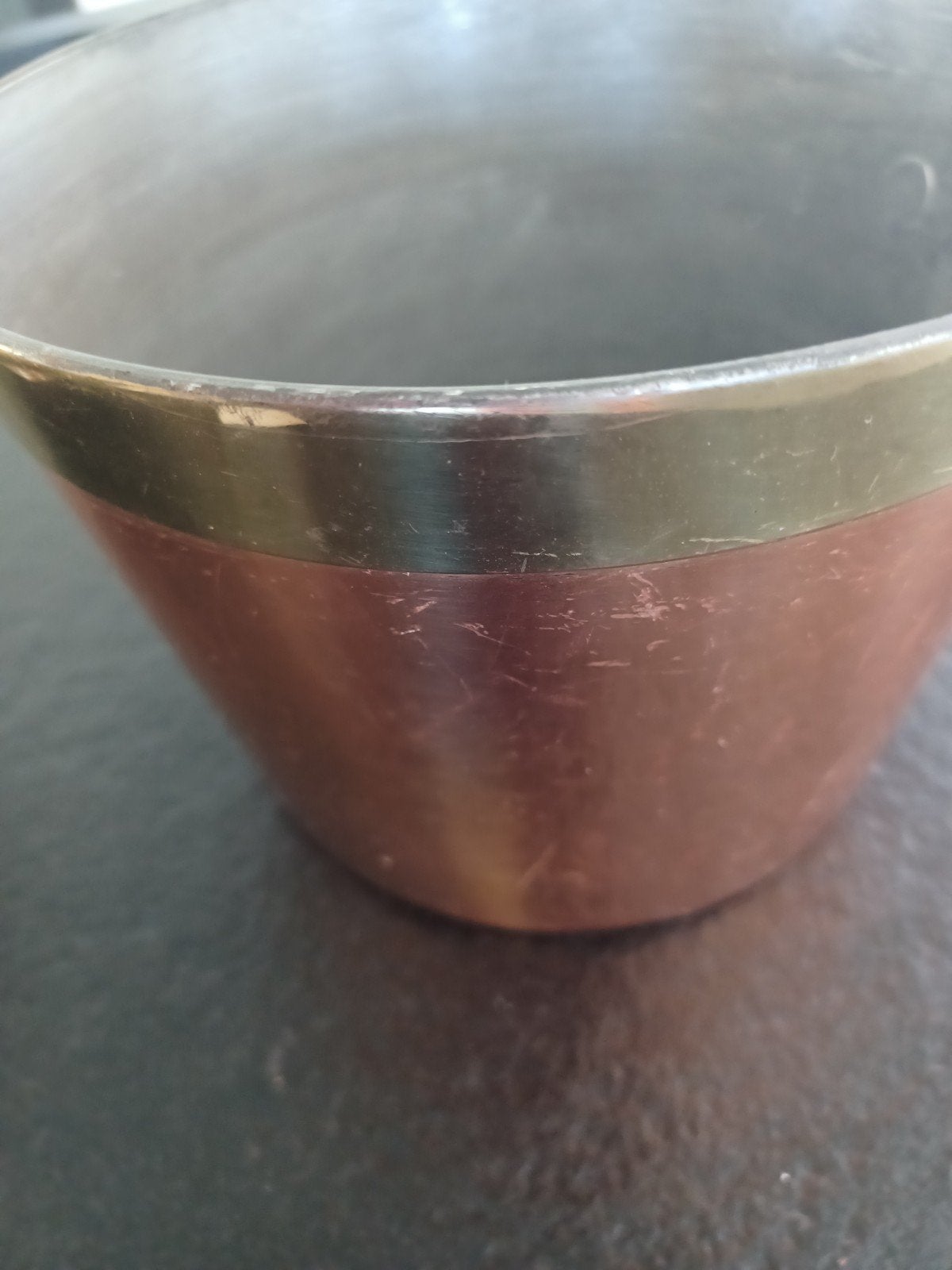 Koperen steelpan diameter 17 cm, Antiek en Kunst, Ophalen of Verzenden