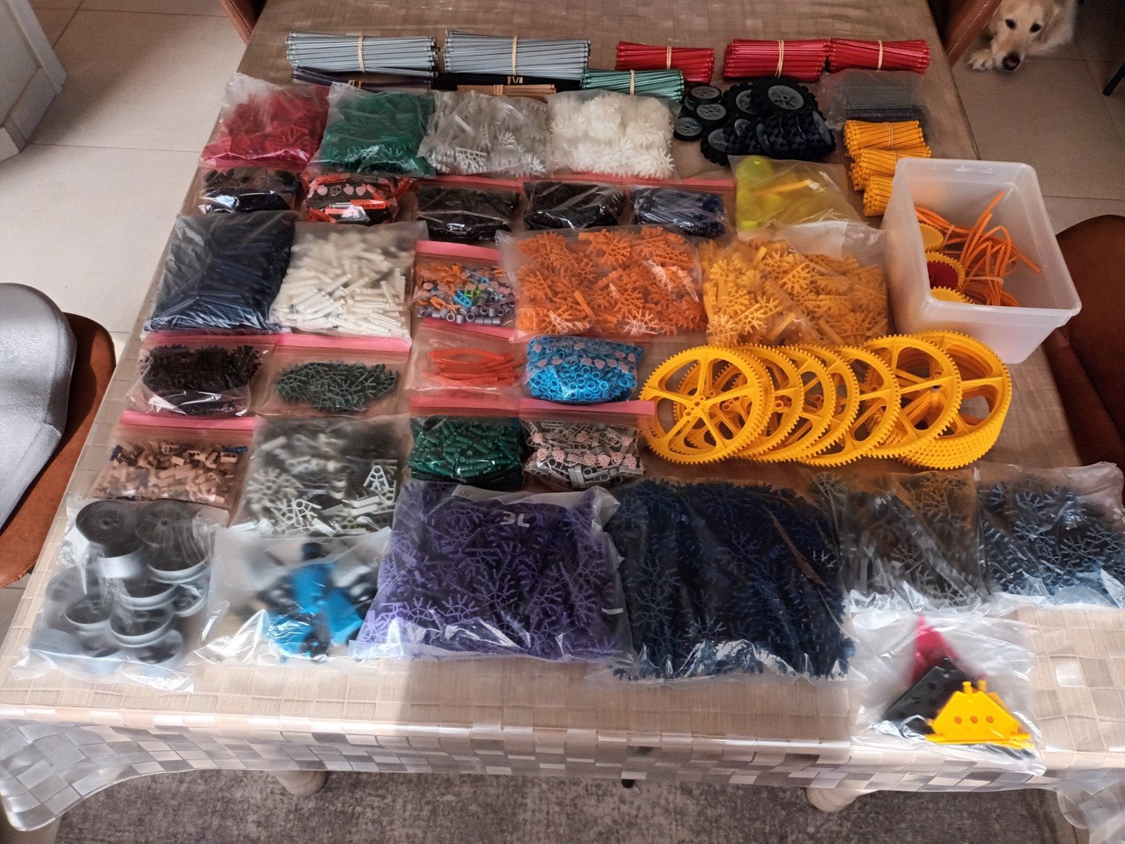 K'nex, verschillende onderdelen, verschillende kleuren en vo, Enlèvement, Utilisé, Construction