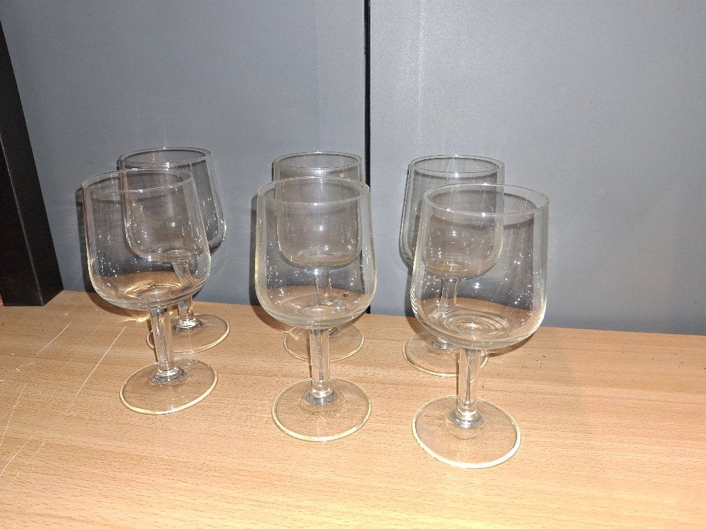 Lot de 6 verres à vin, Maison & Meubles, Enlèvement, Utilisé, Verre, Verre ou Verres