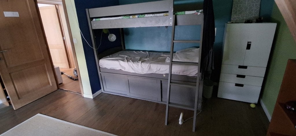 couchette, Lit mezzanine ou Lit superposé, 85 à 100 cm, Enlèvement, Utilisé
