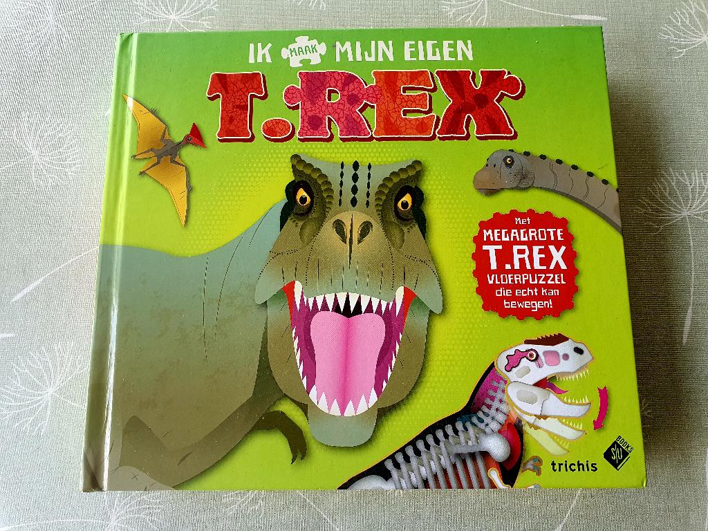 Dino - Puzzel + Boek, Ophalen, 10 tot 50 stukjes, Gebruikt, 6 jaar of ouder