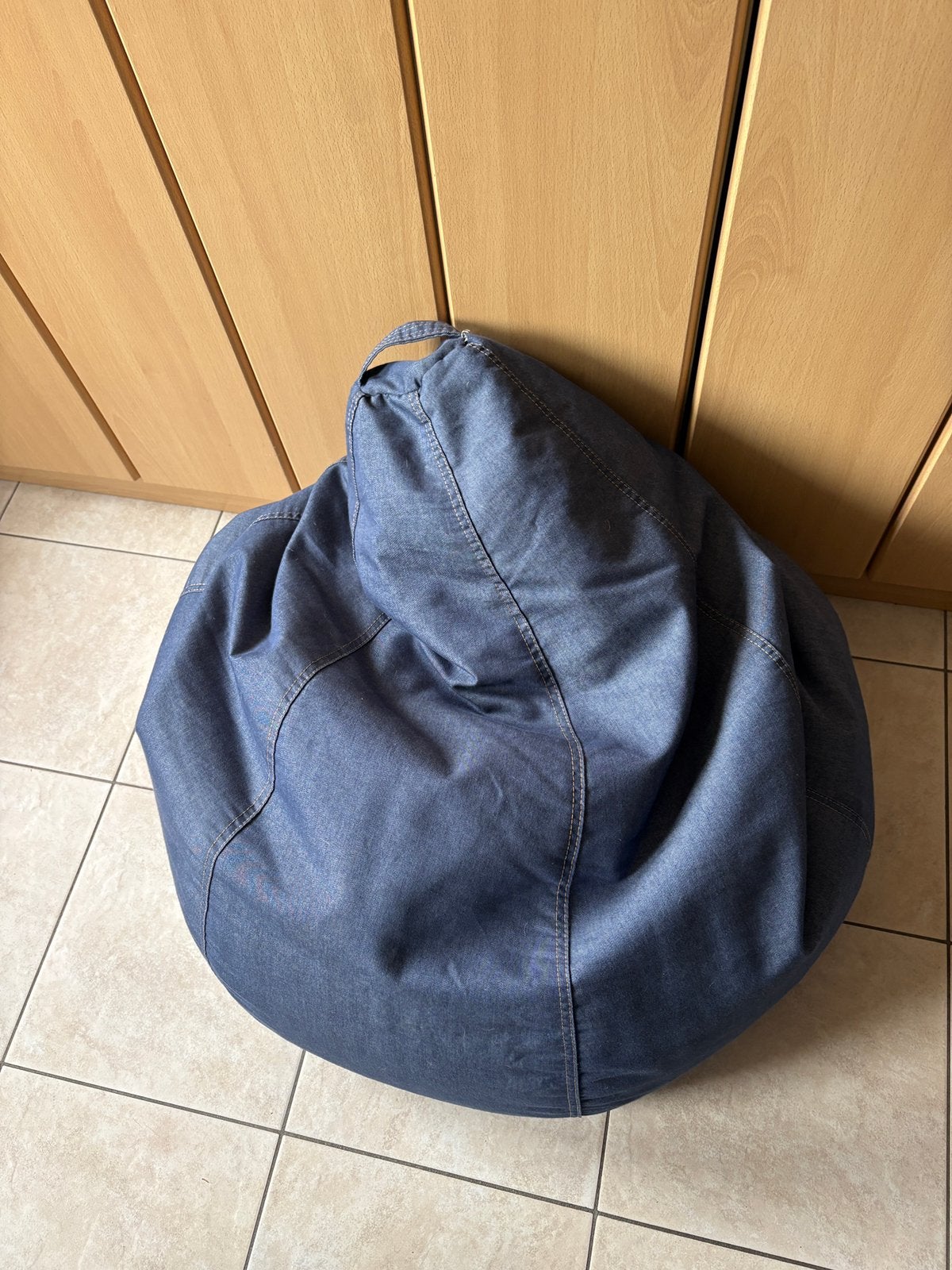 Zitzak 5€ liefst vandaag afhalen, Huis en Inrichting, Zitzakken, Ophalen, Gebruikt, Blauw, Zitzak