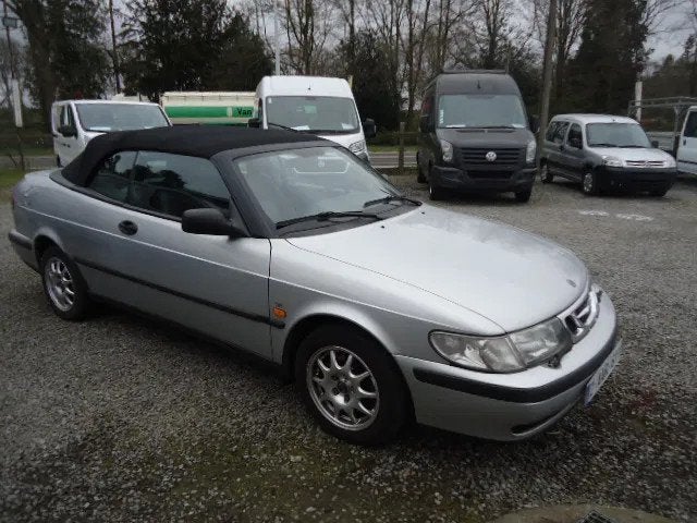 Saab 9-3 cabrio ,2.0 benz, 250 dkm ,1ste eig,juist nw banden, Cuir, Argent ou Gris, https://public.car-pass.be/vhr/d1b08a46-2a32-460c-b598-8d09abdd898c
